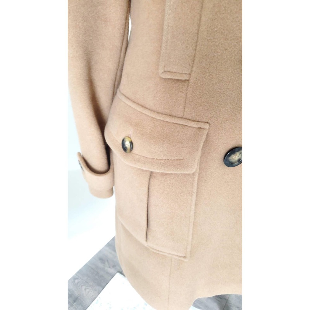 Burberry Camel Tan Wool Double-Breasted Trench Coat - Picture 9 of 15